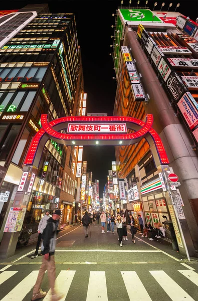 Шіндзюку Токіо Японія Травня 2023 Вночі Вид Пейзаж Кольоровим Рекламним — стокове фото