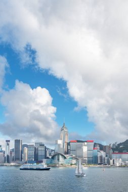 Hong Kong 'lu Victoria Limanı Manzarası