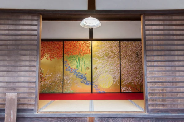 Внутренний Вид Традиционного Японского Дома Киото Япония — стоковое фото