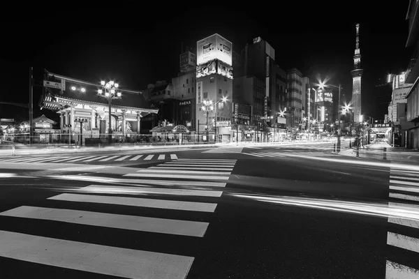Tokyo Japan Maj 2023 Nattliv Trafiken Asakusadistriktet Tokyo Japan — Stockfoto