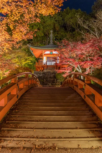 Pavilion Híd Japán Kert Daigoji Templomban Őszi Szezonban Kyoto Japán — Stock Fotó