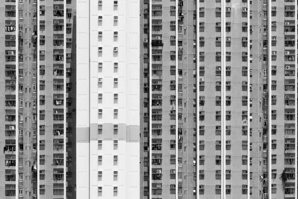 Exteriér Vysokohorské Obytné Budovy Veřejných Nemovitostí Hongkongu — Stock fotografie