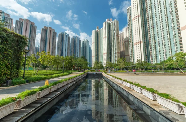 Hong Kong 'da yüksek binalar.