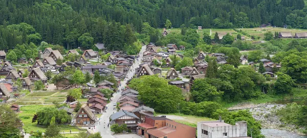 Panorama Historycznych Wieś Shirakawa Shirakawa Jest Jednym Japonii Wpisanego Listę — Zdjęcie stockowe