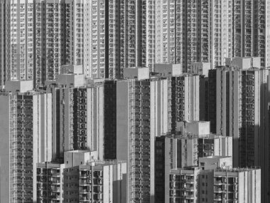 Hong Kong 'da yüksek binalar.