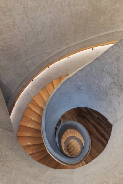 Modern spiral merdiven. Modern mimari soyut arkaplan