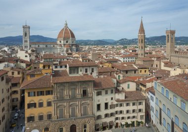  Floransa, Toskana, İtalya 'nın hava manzarası 