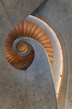 Modern spiral merdiven. Modern mimari soyut arkaplan