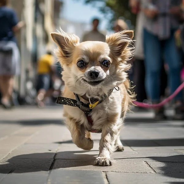 Собака Городе — стоковое фото