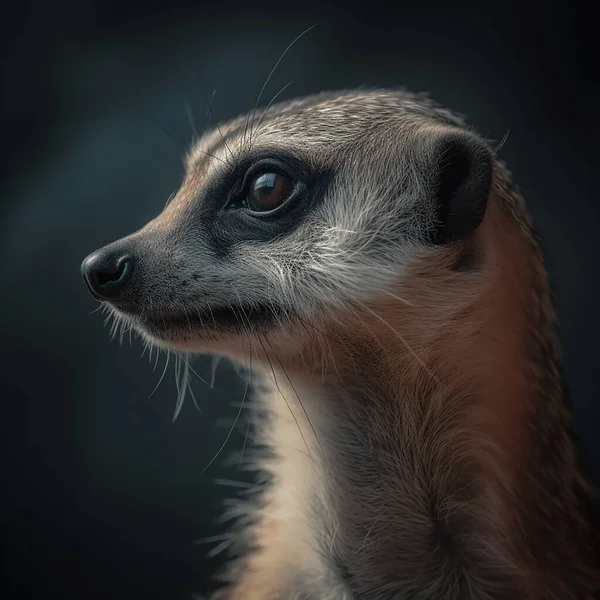 Κοντινό Πορτραίτο Ενός Χαριτωμένου Meerkat — Φωτογραφία Αρχείου