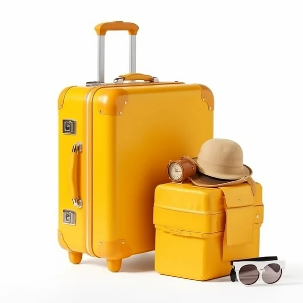 Travel Suitcase Luggage Isolated White Background — Stock Photo, Image