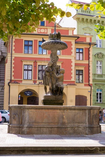 2023 Чехія Прага Прекрасний Неокласичний Фонтан Віммера Який Прикрашає Площу — стокове фото