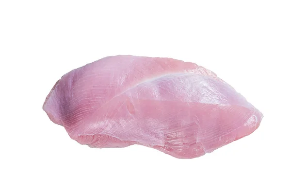 Raw Whole Big Turkey Breast Fillet Isolated White Background — Stock Photo, Image