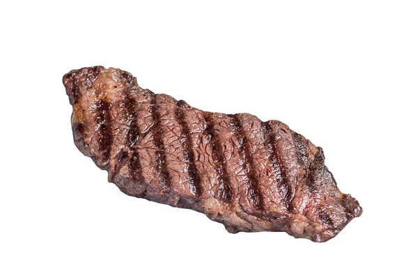 Bbq Izgara Denver Bifteği Masada Beyaz Arkaplanda Izole — Stok fotoğraf