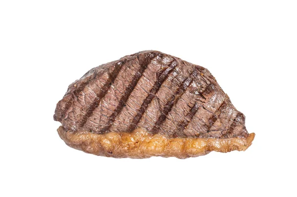 Kızarmış Dilimlenmiş Sığır Filetosu Bifteği Izgara Kupa Biftek Beyaz Arkaplanda — Stok fotoğraf