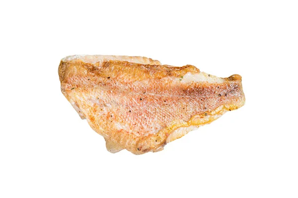 Grilovaný Filet Mořského Červeného Okouna Ryba Chňapalová Izolováno Bílém Pozadí — Stock fotografie