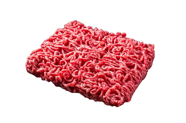 Rauw Rundvlees Lamsvlees Gehakt Vers Gemalen Vlees Geïsoleerd Witte Achtergrond — Stockfoto