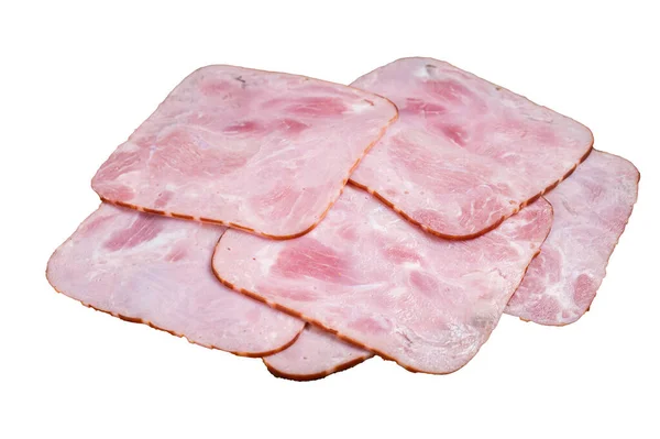 돼지고기 슬라이스입니다 배경에 고립됨 — 스톡 사진