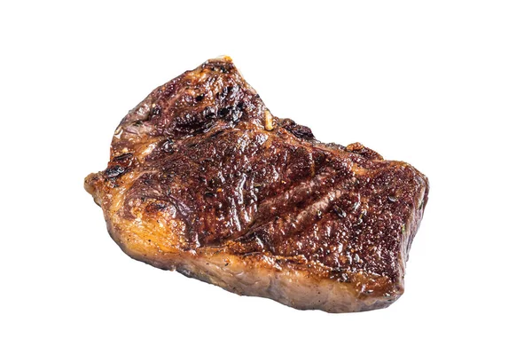 Filete Parrilla Carne Res Striploin Filete Nueva York Aislado Sobre —  Fotos de Stock