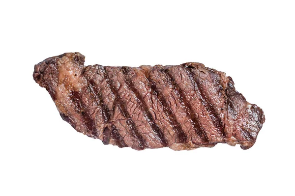 Μπάρμπεκιου Ψημένο Denver Βοδινό Κρέας Μπριζόλα Ένα Τραπέζι Απομονωμένα Λευκό — Φωτογραφία Αρχείου
