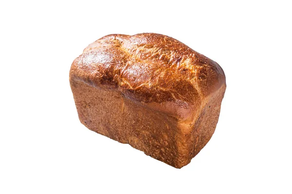Zelfgebakken Gevlochten Brioche Brood Geïsoleerd Witte Achtergrond — Stockfoto