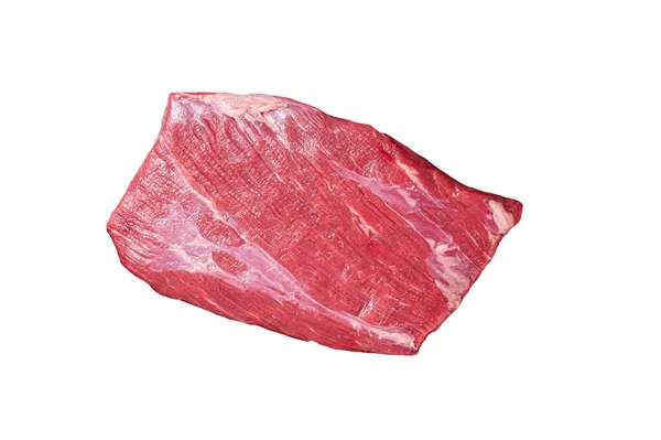 Prime Choice Flank Steak Raw Beef Meat Marble Board Herbs — Stock Photo, Image