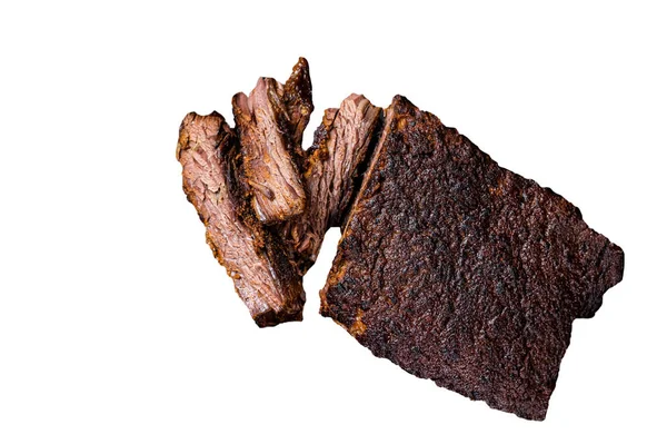 Chopped Beef Brisket Barbecue Traditional Meat Rubbed Spices Smoked Texas — Stock Photo, Image