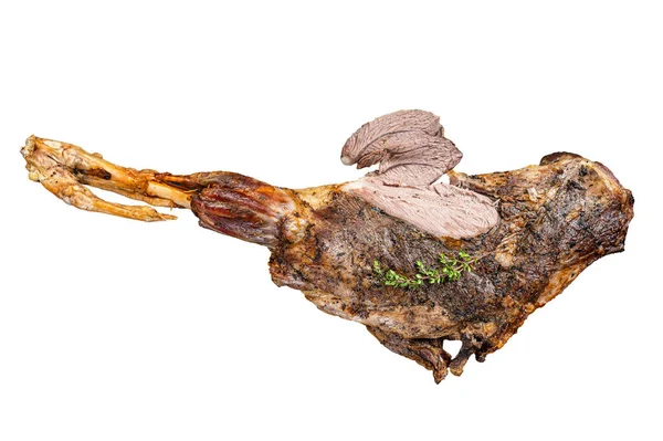 Hidangan Natal Daging Kaki Domba Panggang Dengan Rempah Rempah Dan — Stok Foto
