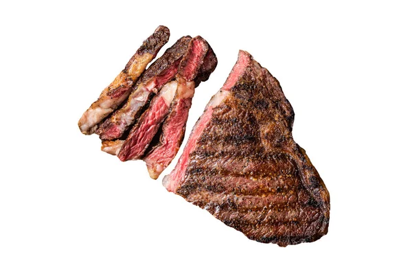 Grilování Suché Staré Wagyu Entrecote Žebírko Oko Hovězí Steak Izolováno — Stock fotografie