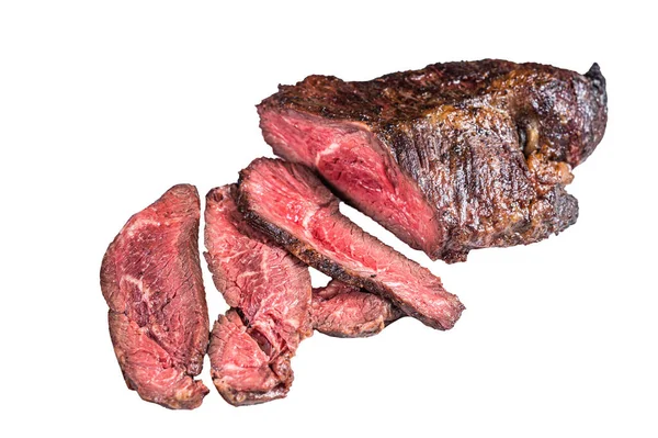 Cintre Rôti Steak Viande Bœuf Tranché Onglet Sur Une Table — Photo