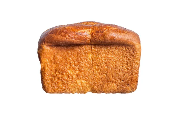 Yapımı Fırınlanmış Brioche Ekmeği Beyaz Arkaplanda Izole — Stok fotoğraf