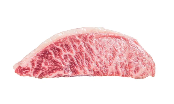 Çiğ Wagyu Butlu Sığır Filetosu Kobe Bifteği Beyaz Arkaplanda Izole — Stok fotoğraf