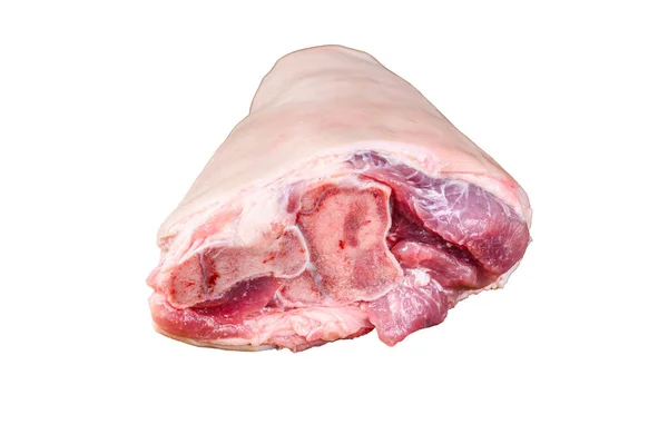 Surowe Mięso Wieprzowe Stole Kuchennym Izolacja Białym Tle — Zdjęcie stockowe
