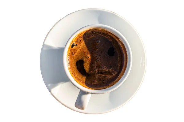 Kopje Turkse Koffie Café Geïsoleerd Witte Achtergrond — Stockfoto