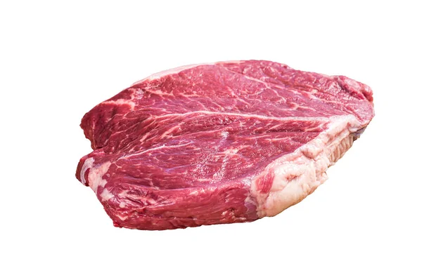 Vieilli Sec Steak Rond Bœuf Cru Coupé Sur Une Table — Photo