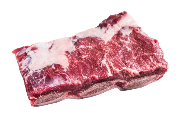 Rohe Rindfleisch Short Ribs Kalbi Auf Dem Küchentisch Isoliert Auf — Stockfoto