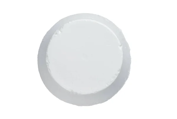 Ricotta Cream Queijo Mesa Cozinha Isolado Sobre Fundo Branco — Fotografia de Stock