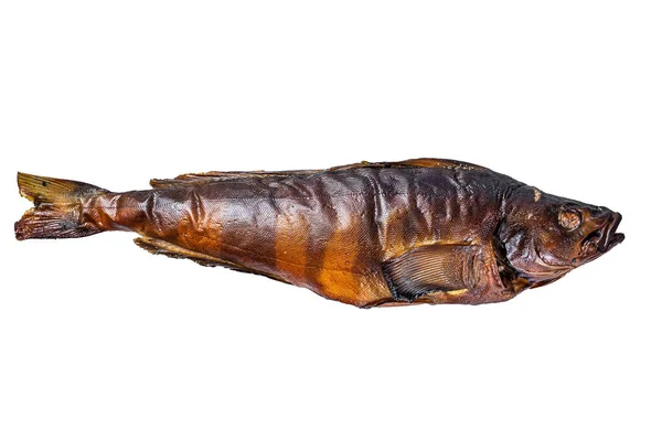 Heiß Geräucherte Ganze Fische Auf Dem Küchentisch Isoliert Auf Weißem — Stockfoto