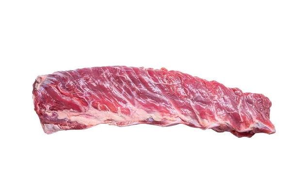 Carne Manzo Cruda Vitello Riserva Corta Isolato Sfondo Bianco — Foto Stock