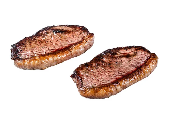 Grillad Topp Sirloin Cap Eller Picanha Stek Isolerad Vit Bakgrund — Stockfoto