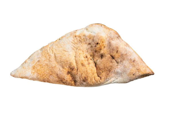 Итальянская Пицца Calzone Курицей Сыром Изолированный Белом Фоне — стоковое фото