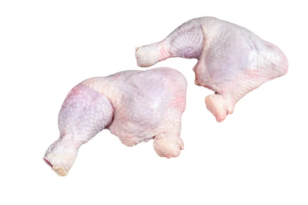 Fresh Raw Chicken Leg Isolated White Background — Stock Photo, Image