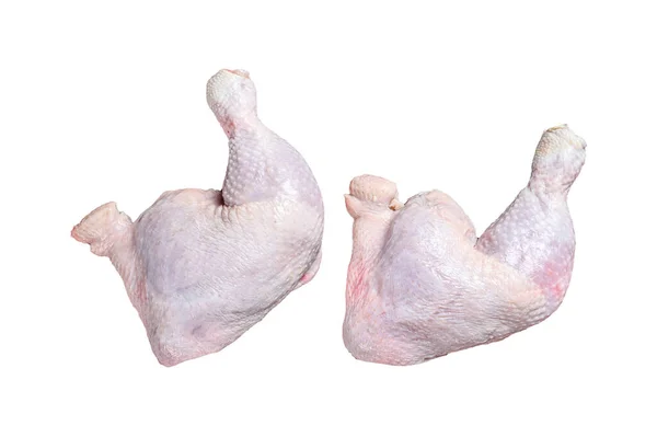 Φρέσκο Μπούτι Κοτόπουλου Απομονωμένα Λευκό Φόντο — Φωτογραφία Αρχείου