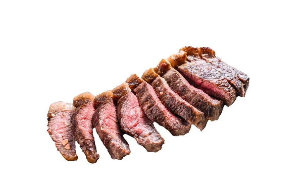 Grilovaná Vrchní Svíčková Nebo Pikanha Steak Masovém Sekáčku Bylinkami Izolováno — Stock fotografie