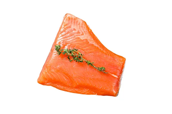 Smoked Atlantic Salmon Fillet Organic Fish Isolated White Background — Stock Photo, Image