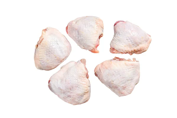 Çiğ Tavuk Derisi Organik Beyaz Arkaplanda Izole — Stok fotoğraf