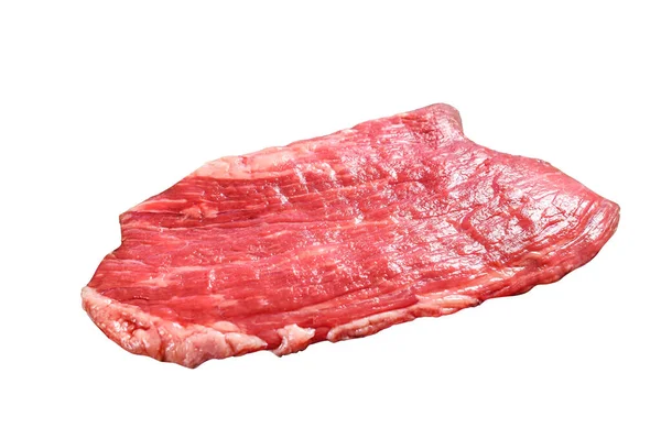 Rauwe Biefstuk Marmeren Rundvlees Zwarte Angus Geïsoleerd Witte Achtergrond — Stockfoto