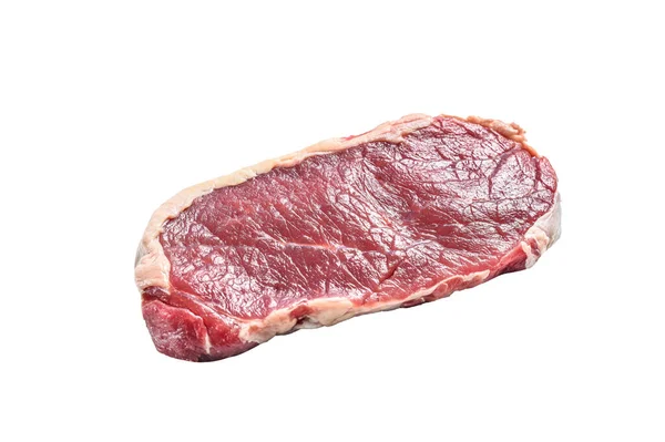 Striploin Steak Raw Strip New York Isolated White Background — Stock Photo, Image