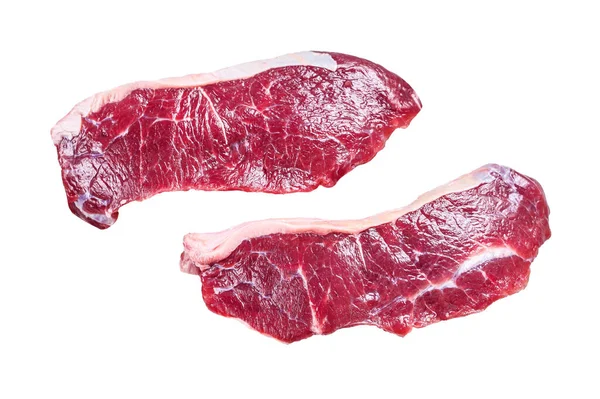 Frisches Roh Roastbeef Steak Isoliert Auf Weißem Hintergrund — Stockfoto