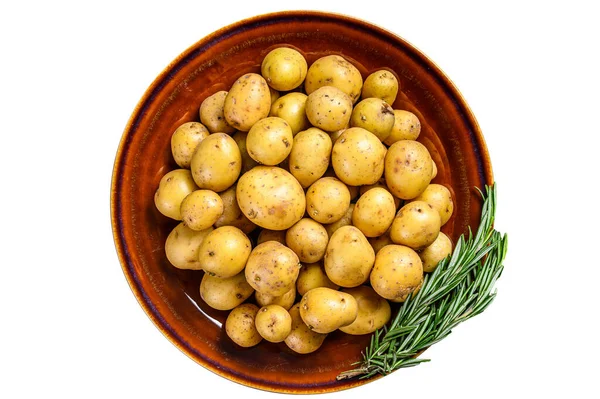 Rohe Baby Mini Kartoffeln Isoliert Auf Weißem Hintergrund — Stockfoto